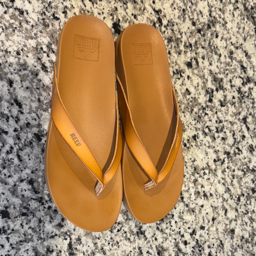 Reef Tan Cushion Court Flip Flops - 8